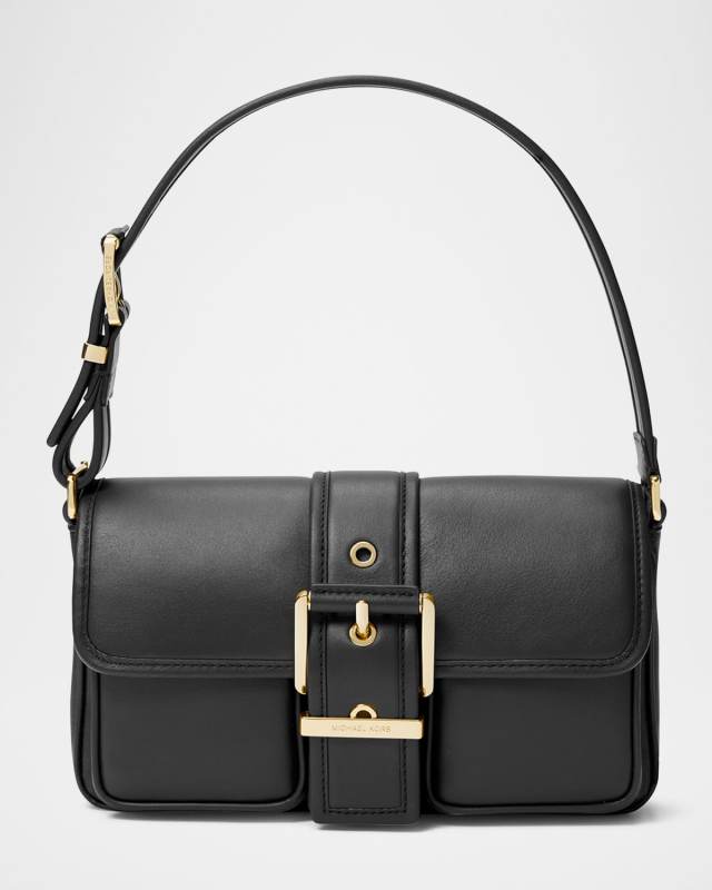 Colby Buckle Leather Shoulder Bag